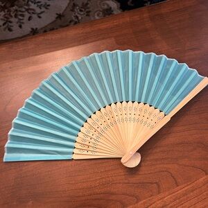 26 Vintage Chinese Folding Fans Blue NWOT